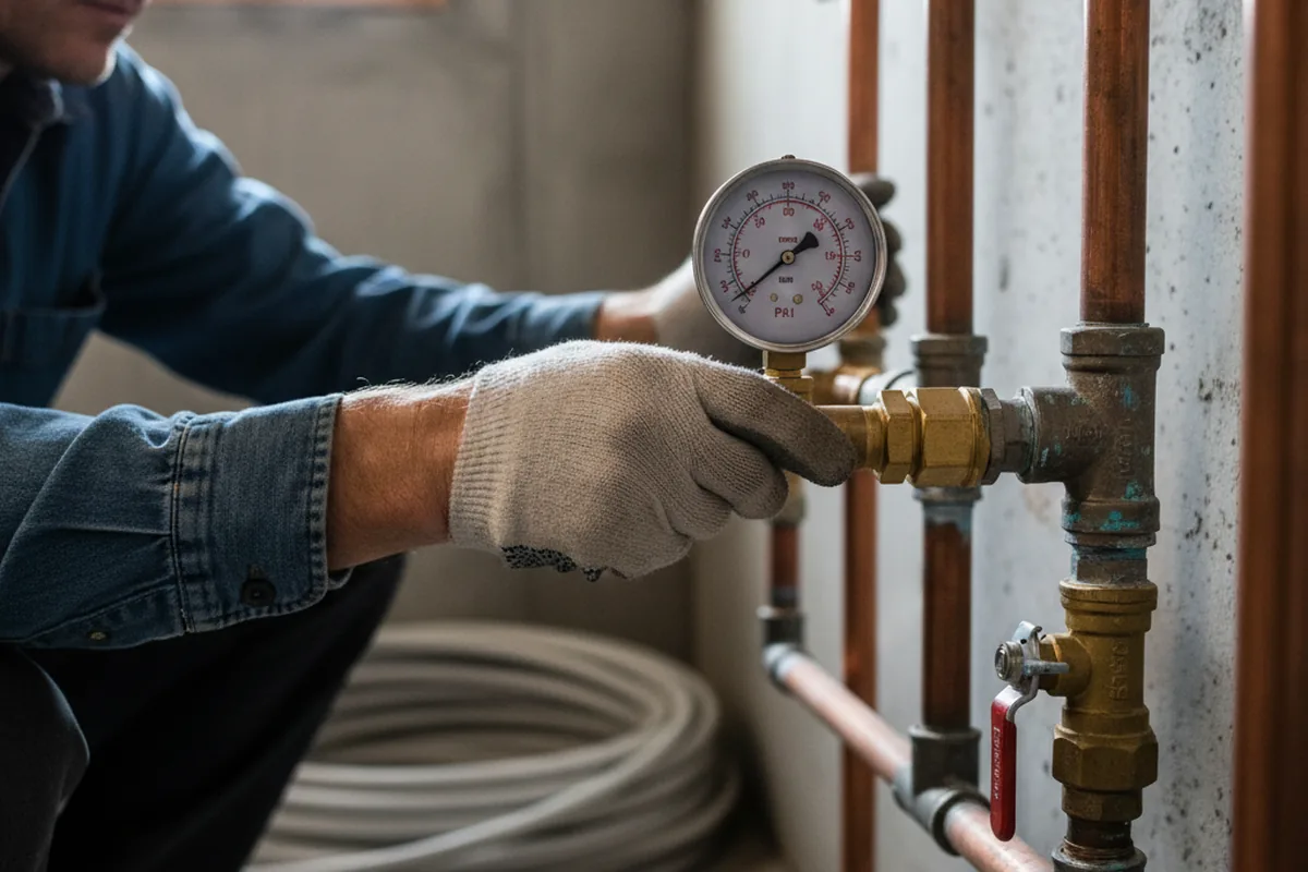 Pressure testing a repaired line during Water Line Repair in Klamath Falls